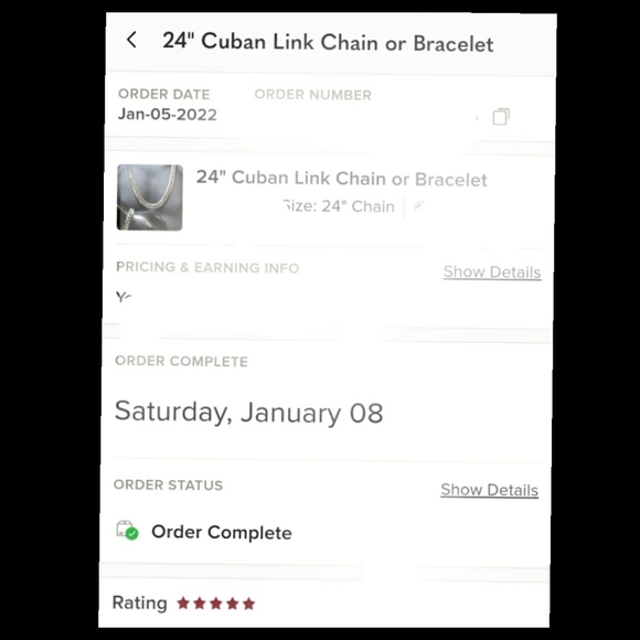 FINAL SALE 24" Cuban Link Chain or Bracelet - Picture 4 of 4